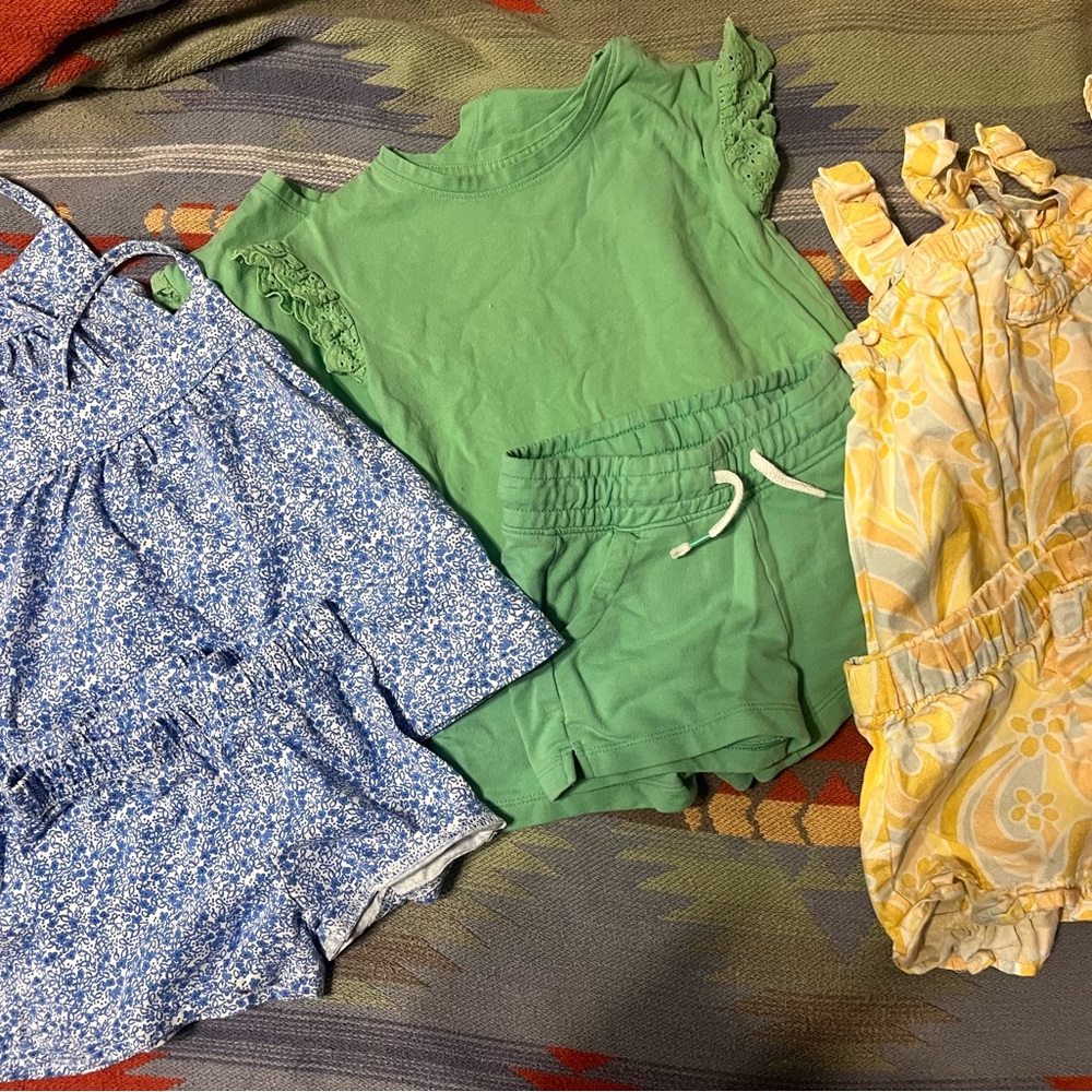 Kids Matching Set - Green, Blue, and Yellow Floral